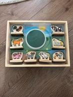 Houten stempels met inkt, Kinderen en Baby's, Speelgoed | Houten speelgoed, Ophalen, Zo goed als nieuw