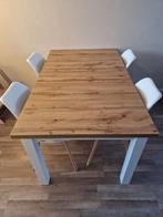 Eettafel set wit hout stoelen, Ophalen, 50 tot 100 cm, Zo goed als nieuw, Vijf personen of meer