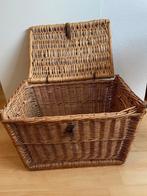 Rieten wasmand antiek, Huis en Inrichting, Badkamer | Badtextiel en Accessoires, Ophalen, Gebruikt, Bruin, Overige typen
