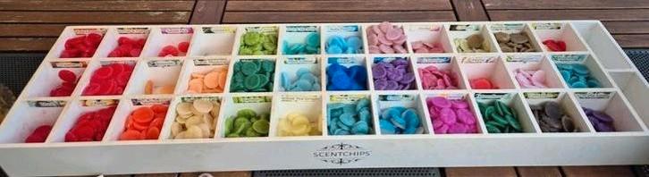 Scentchips. Ruim 2000 stuks inclusief display, Huis en Inrichting, Overige Huis en Inrichting, Nieuw, Ophalen