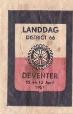 Landdag Deventer 1957 - Rotary International District 66, Verzamelen, Ophalen of Verzenden