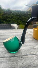 Murano pijp groen goud, Antiek en Kunst, Antiek | Glas en Kristal, Ophalen of Verzenden