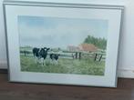 Schilderij met koeien in landschap Wiebe van der Zee, Ophalen of Verzenden