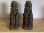 Egyptische Beeldjes Boekensteun Set 30 cm hoog, Ophalen, Gebruikt