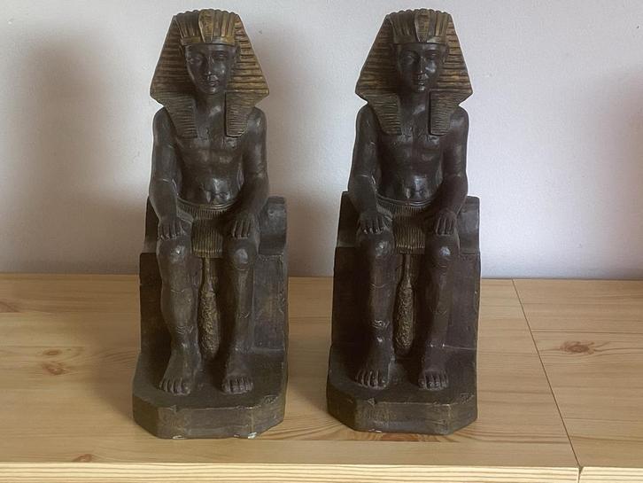 Egyptische Beeldjes Boekensteun Set 30 cm hoog, Huis en Inrichting, Overige Huis en Inrichting, Gebruikt, Ophalen