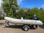 Rib rubberboot 5 meter incl. 90PK motor en extra's, Watersport en Boten, Rubberboten, Gebruikt, 70 tot 120 pk, Benzine, Overige materialen