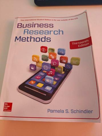 Business Research Methods - Schindler - 13e beschikbaar voor biedingen