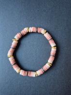 Handgemaakte Armband met Polymeer Klei Kralen, Kunststof of Plastic, Nieuw, Ophalen of Verzenden, Roze