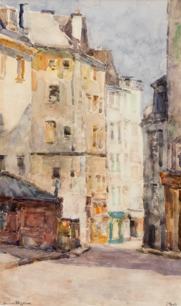 Herman Bogman jr. (1890-1975) - Straatje te Parijs, Antiek en Kunst, Kunst | Schilderijen | Klassiek, Ophalen of Verzenden