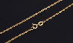 Singapore schakel 14k gouden dames ketting 45cm design, Sieraden, Tassen en Uiterlijk, Kettingen, Voordeelsieraden, Ophalen of Verzenden
