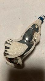 Vintage antieke kerstbal, haan kip zilver, Diversen, Kerst, Ophalen of Verzenden, Zo goed als nieuw