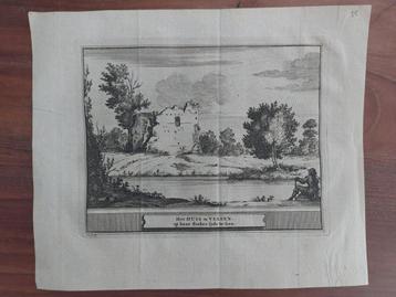 55 / Huis te Velsen - Originele gravure uit 1736 beschikbaar voor biedingen