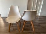 2 Kuipstoelen Wit, Huis en Inrichting, Stoelen, Ophalen, Twee, Wit, Hout