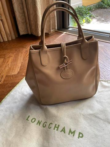 Longchamp Le Roseau tas leer zandkleur beschikbaar voor biedingen