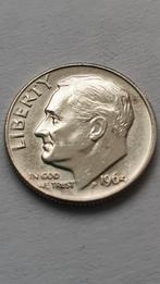 One dime 1964 Amerika, zilveren munt., Postzegels en Munten, Munten | Amerika, Zilver, Ophalen of Verzenden, Losse munt, Noord-Amerika
