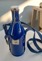 Brocante blauwe emaille veldfles van BK, Ophalen of Verzenden