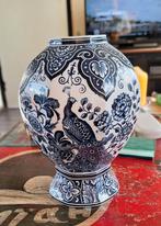 Société Céramique vaas met pauwen, Antiek en Kunst, Antiek | Vazen, Ophalen