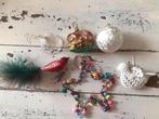 Vintage kerstdecoraties 6 stuks, Ophalen, Gebruikt