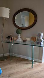 Glazen Sidetable / Console Tafel, Ophalen, Gebruikt, 100 tot 150 cm, Overige typen