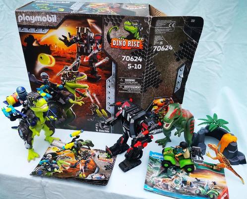 2 PLAYMOBIL Dino T-Rex  71183 en 70624 prehistorie avontuur, Kinderen en Baby's, Speelgoed | Playmobil, Zo goed als nieuw, Complete set