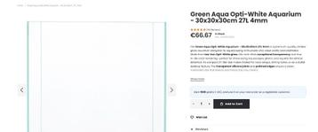 Green Aqua Optic White aquarium 30x30x30  beschikbaar voor biedingen