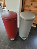 2xBrabantia Vuilnisemmer 30L, Huis en Inrichting, Woonaccessoires | Prullenbakken, Gebruikt, Met pedaal, 50 tot 75 cm, Ophalen of Verzenden