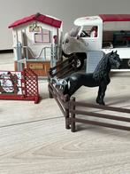 Schleich paarden: ambu, grote houten stal, kleine stal enz, Verzamelen, Ophalen, Gebruikt