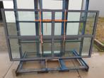 Aluminium kozijn met glas, Doe-het-zelf en Verbouw, Glas en Ramen, Ophalen, Gevelraam of Ruit, 160 cm of meer, Zo goed als nieuw