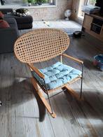 IKEA GRÖNADAL schommelstoel grijs / naturel, Huis en Inrichting, Stoelen, Ophalen, Zo goed als nieuw, Metaal, Geweven/rotan-achtig