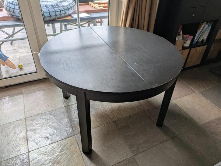 Houten eettafel rond en ovaal 4-6 personen, Huis en Inrichting, Tafels | Eettafels, Gebruikt, 100 tot 150 cm, 200 cm of meer, Vijf personen of meer