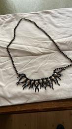 Zwarte ketting met witte parels, Sieraden, Tassen en Uiterlijk, Kettingen, Ophalen of Verzenden, Zo goed als nieuw