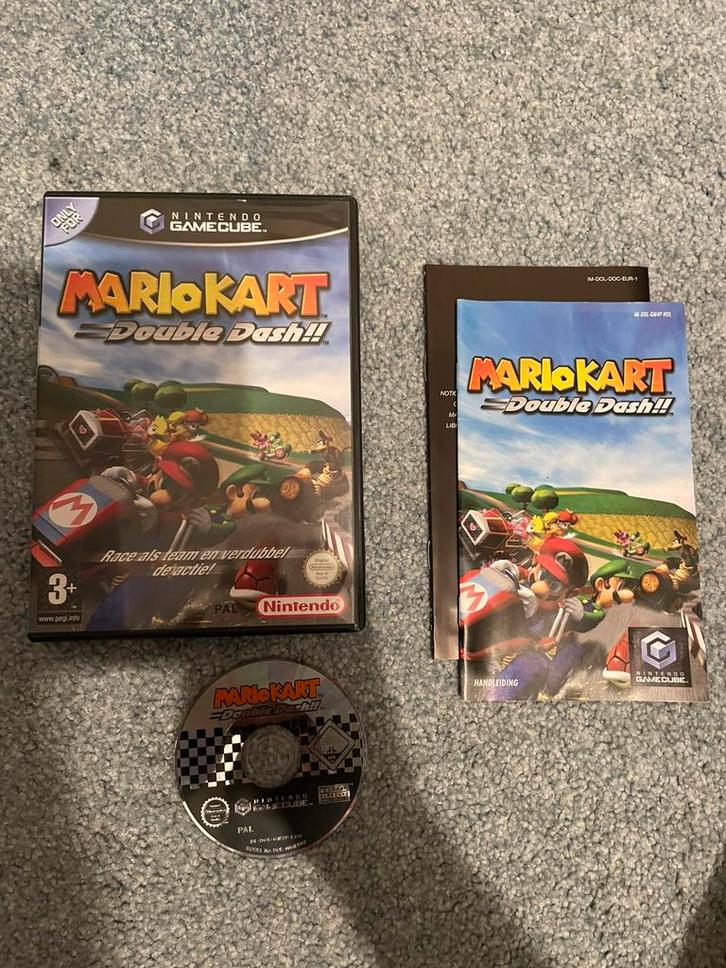 Mario Kart Double Dash met garantie, Spelcomputers en Games, Games | Nintendo GameCube, Zo goed als nieuw, Racen en Vliegen, 3 spelers of meer