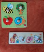 Houten puzzels 4 stukjes (Haba en Jumbo), Ophalen, Minder dan 10 stukjes, Zo goed als nieuw, 6 maanden tot 2 jaar
