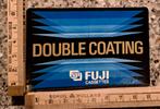 Vintage sticker Fuji cassettes Double coating 9 cm merk, Ophalen of Verzenden, Zo goed als nieuw, Overige typen