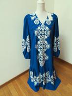 X21 MOCHY nieuwe jurk katoen linnen blauw wit M 38/40, Maat 38/40 (M), Blauw, Nieuw, Ophalen of Verzenden