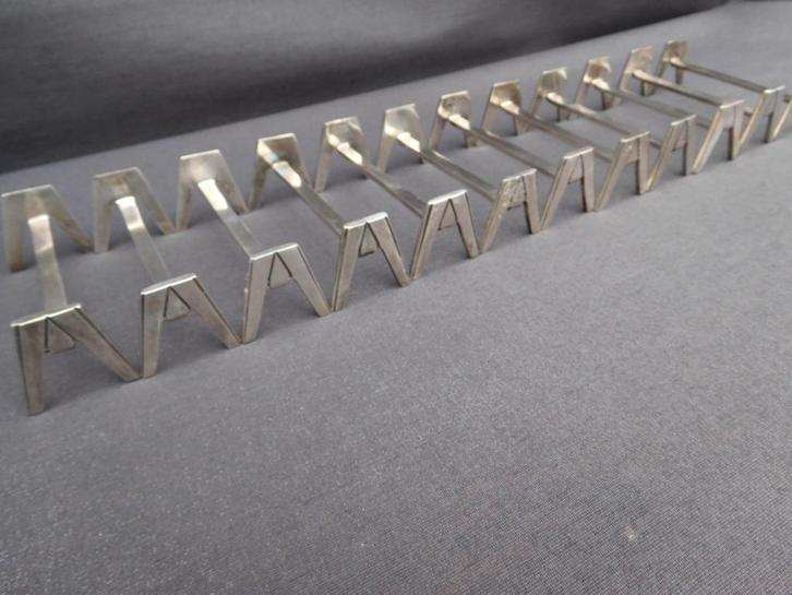 12 messenleggers verzilverd Art Deco dubbel gemerkt, Antiek en Kunst, Antiek | Bestek, Ophalen of Verzenden