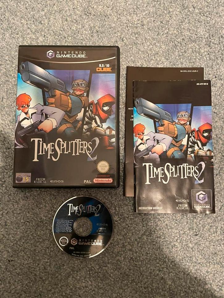 Timesplitters 2 met garantie, Spelcomputers en Games, Games | Nintendo GameCube, Zo goed als nieuw, Avontuur en Actie, 1 speler