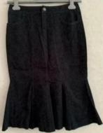 Blauwe rok met krijtstreepje; caro; c.a.r.o.; maat 36, Blauw, Ophalen of Verzenden, Zo goed als nieuw, Maat 36 (S)