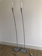 Hala lamp, type 667, geschuurd aluminium, dimbaar, als nieuw, Huis en Inrichting, Lampen | Vloerlampen, Ophalen, Zo goed als nieuw