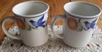 2 Engelse mokken, vogels, fruit, bloemen, Churchill Paloma, Huis en Inrichting, Keuken | Servies, Gebruikt, Ophalen of Verzenden