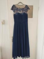 Prachtige blauwe galajurk met kant - Maat M, Kleding | Dames, Huwelijk, Kleding, Ophalen, Maat 38/40 (M)