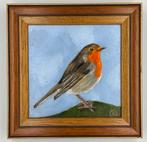Vogel roodborstje met lijst, Ophalen of Verzenden