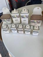 Oude kruidenpotjes – voorraad en keuken potten Porselein/aar, Ophalen of Verzenden