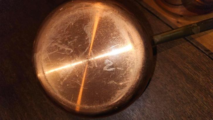 culinox koperen steelpan, Huis en Inrichting, Keuken | Potten en Pannen, Zo goed als nieuw, Rvs, Ophalen of Verzenden