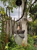 Antieke bronzen hallamp lamp met rammen, Antiek en Kunst, Antiek | Lampen, Ophalen of Verzenden