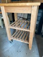 Houten Keukentrolly Verrijdbaar Ikea Bekvam, Minder dan 50 cm, Gebruikt, Overige typen, Ophalen of Verzenden