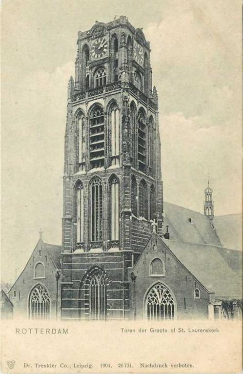 (380-865-037) Rotterdam Groote of St Laurenskerk, Verzamelen, Ansichtkaarten | Nederland, Zuid-Holland, Verzenden