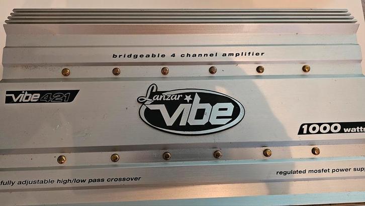 Auto Versterker VIBE  1000W 4-Kanaals, Auto diversen, Autospeakers, Ophalen of Verzenden