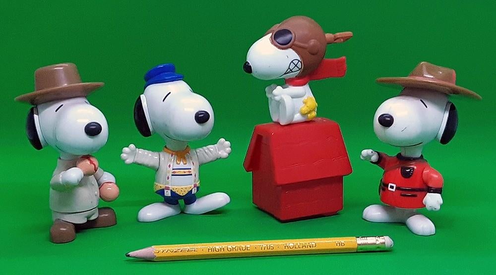 Snoopy poppetjes serie, 4 x., Verzenden, Zo goed als nieuw