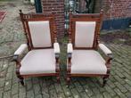 Set van 2 Henri Deux mahonie herenfauteuilles., Ophalen